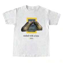 National Geographic "Go With The Flow" Unisex T-Shirt, Summer Outings Gift, Y2k 90s Vintage All-Match Tee - 白色1 - 查看 1