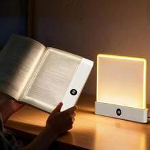 مصباح قراءة LED، قابل للشحن عبر USB، حماية العين، إضاءة الصفحة الكاملة، تصميم مصباح قراءة لوحي LED، سطوع قابل للتعديل، مناسب للقراءة والكتابة وغرفة النوم - ضوء ثلاثي الألوان - مشاهدة 7