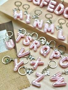 Creative Cartoon Cute Heart Star Shiny English Letter Keychain Pendant, Suitable As Small Gift For Friends And Family During Holidays - Multicolor - View 4