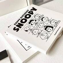 Cuaderno de cuadrícula con diseños múltiples de Snoopy de Peanuts, cuaderno de escritura con dibujos animados lindos, cuaderno de diario con personajes de Peanuts, artículos de papelería con estilo estético de dopamina, accesorios de planificador y scrapbooking - Multicolor - Ver 6
