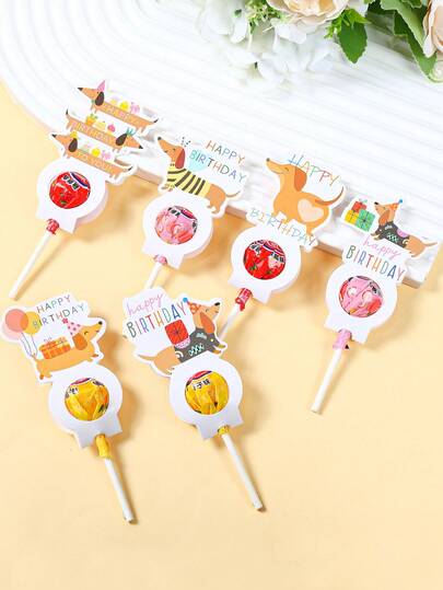 24Pcs Dachshund Dog Happy Birthday Lollipop Cards,Brown Cute Dachshund Pattern Paper Lollipop Cardboard, Dachshund Dog Themed Birthday Party Supplies,Dog Lover Birthday Party Favors, Birthday Party Family Holiday Party Decoration Supplies, Birthday Gifts Candy Decoration Supplies,1st Birthday Decorations,Baby Shower Party Decoration, Party Gifts, Lollipop Card Paper,Candy Packaging