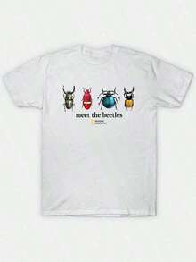 [New Products Arrive With Great Power] National Geographic "Go With The Flow" Unisex T-Shirt, Gift Unisex T-Shirts For Summer Outings,Y2k T-Shirt,All Match T-Shirt,90s Vintage T-Shirt,Y2k T-Shirt,All Match T-Shirt,90s Vintage T-Shirt - Trắng 2 - Xem 1