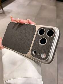 Ốp lưng điện thoại họa tiết vải thiều thời trang, cửa sổ lớn cho iPhone 17 Pro Max, 17 Pro, 16 Pro Max, 15, 14 Pro, 13, 12 Pro, 17, có bảo vệ camera, chất liệu mềm mờ chống rơi vỡ. - Xám - Xem 2