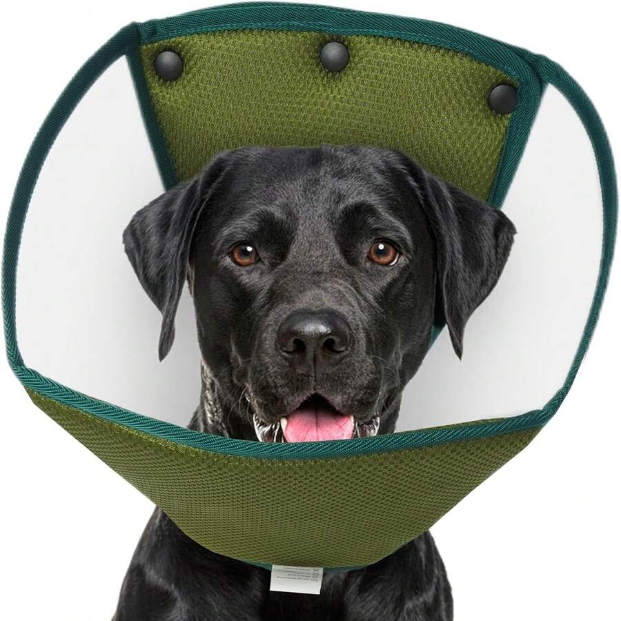 Collar isabelino suave para perros, cono de recuperación ajustable para mascotas para protección post-cirugía, adecuado para procedimientos de esterilización/castración de perros machos y hembras - Ver 1