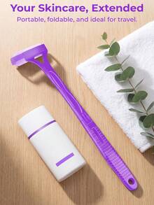 1pc New Backside Lotion Applicator, Foldable Curved Body Sunscreen & Moisturizer Spreading Roller - Multicolor - View 6