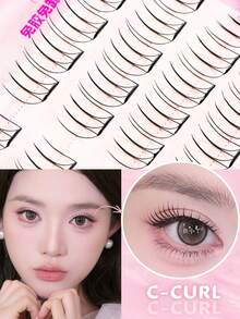 3 Cặp Mi Giả Không Keo Kiểu Nhóm Nhạc Thần Tượng, 100 Cụm Mi Kiểu Hàn Quốc, Uốn C, Độ Dài Hỗn Hợp 7-11mm, Dễ Tạo Kiểu Trang Điểm Hàn Quốc, Thiết Kế Tự Dính Dễ Đeo, Tự Làm Nhanh Giúp Tiết Kiệm Trang Điểm, Phù Hợp Cho Người Mới Bắt Đầu, Lông Mi Mềm Mịn Và Thoải Mái, Thích Hợp Cho Hàng Ngày, Tiệc Tùng, Biểu Diễn, Món Quà Tuyệt Vời Cho Bạn Gái, Và Thiết Thực, Món Quà Lý Tưởng Cho Kỳ Nghỉ - C - Xem 6