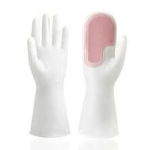 1pc Multi-Functional Magic Brush, Household Dishwashing Gloves, Plastic Latex Waterproof, Ideal Helper For Kitchen Cleaning, Laundry And Dishwashing - Multicolor - View 4