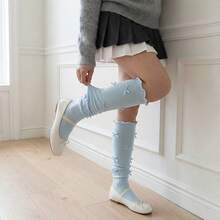 4 đôi tất ren nơ xếp tầng mùa xuân/hè, tất cao đến đầu gối kiểu Nhật dễ thương dành cho bé gái - Nhiều màu - Xem 2