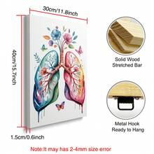 1/6pcs Set Framed/Unframed Medical Human Organ Anatomy Canvas Poster Floral Heart Lung Brain Biology Wall Art Print Minimalist Physical Therapist Decor Painting For Clinic,Hospital Decoration,Gift For Student Doctor - A - View 23