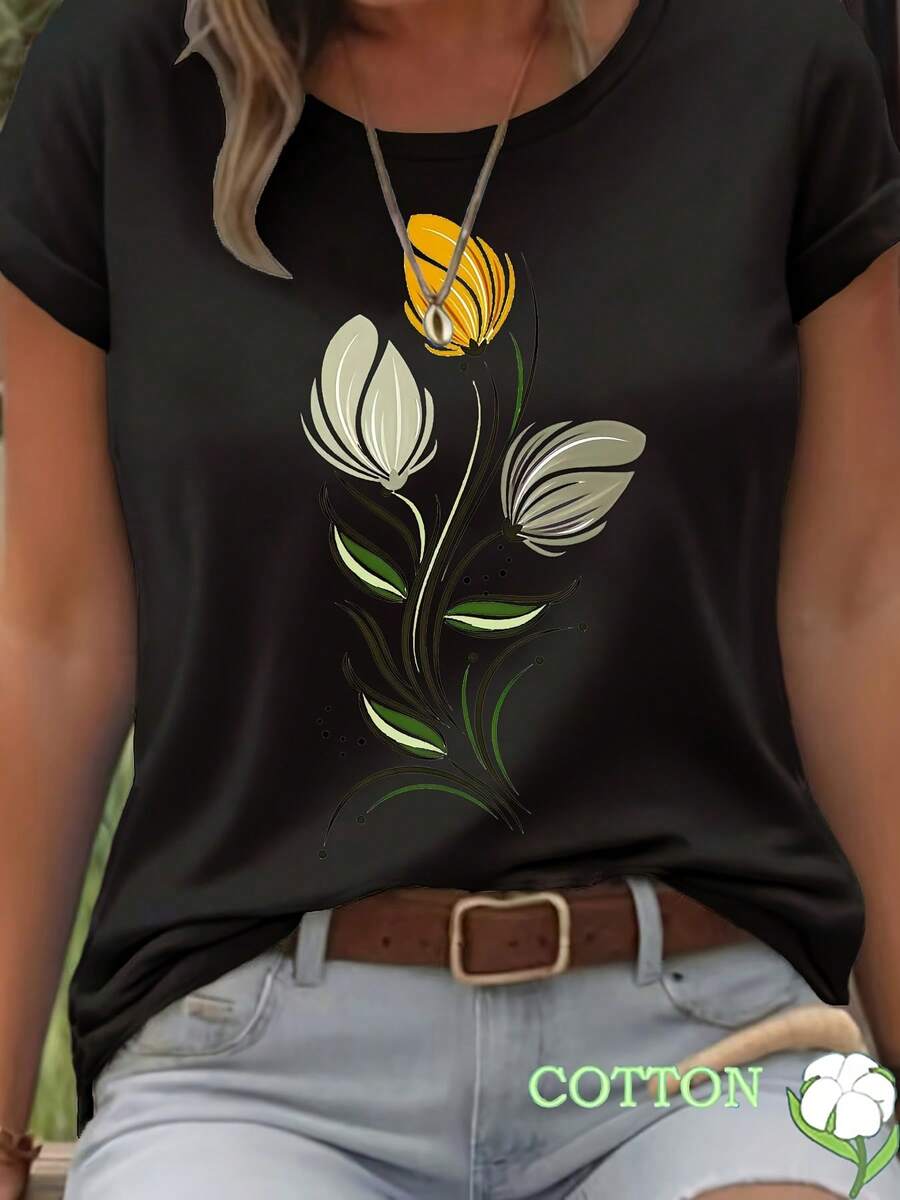 Women T-Shirts - Black - View 1
