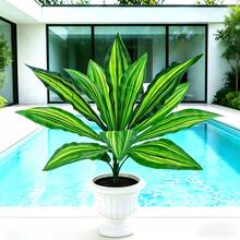 1pc Realistic Brazilian Green Ironwood Plant, Artificial Green Plant, Suitable For Home And Garden Decor, With Delicate Leaf Texture, Suitable For Indoor And Outdoor Use: Wedding Party, Balcony, Yard, Gardening Photography, Autumn, Christmas, Halloween, Thanksgiving Anniversary (Pot Not Included), Party Decoration - Green - View 4
