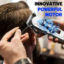 1个男士理发器，家用/沙龙用USB充电式电动理发器，数字显示剃须刀，理发机 - 查看 9