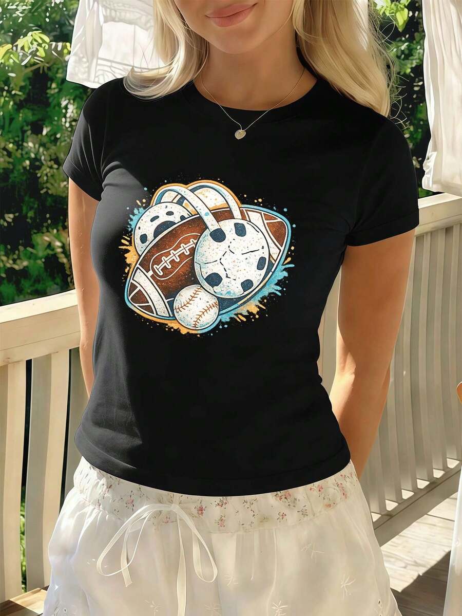 Women T-Shirts - Black - View 1
