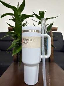Oversized Straw Tumbler, Stainless Steel Gym Water Bottle, Insulated, High-Quality Design - Multicolor 40oz - View 14