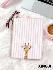1pc Cute Bow Tie Giraffe Striped Pattern Tablet Protective Case, Compatible With IPad 10.2 Inch 10th/ (A16) 11 Inch 11th 2025, Pro 11 Inch 2021/2020, Galaxy Tab A8 10.5 Inch 2022, Built-In Pencil Slot, Anti-Drop, Tablet Stand Protective Cover, Support Auto Sleep/Wake Function, Best Gift For Family And Friends - Multicolor - View 2