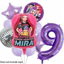 KPop Demon Hunters Purple Cool Girl Kids Birthday Party Decor Balloon Number Set, Baby Shower Party Supplies, Gift & Toy - Balloon Set - View 12