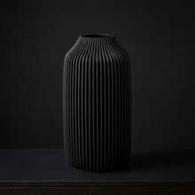 1pc Modern Minimalist Aesthetic Matte Flower Vase, Nordic Boho Vertical Ribbed Mini Cylindrical Decorative Vase For Pampas Grass Dried Artificial Flowers, Home Decor Living Room Bedroom Kitchen Bathroom Office Wedding Easter Spring Table Centerpieces - A - View 13