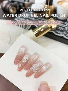 PERFECT COLOR 16ml 水滴凝膠指甲油 透明雕花凝膠 水滴雨滴效果美甲用品 設計雕花彩繪凝膠指甲油 可卸除 DIY 家用推薦 完美顯色 - 無色 - 查看 5
