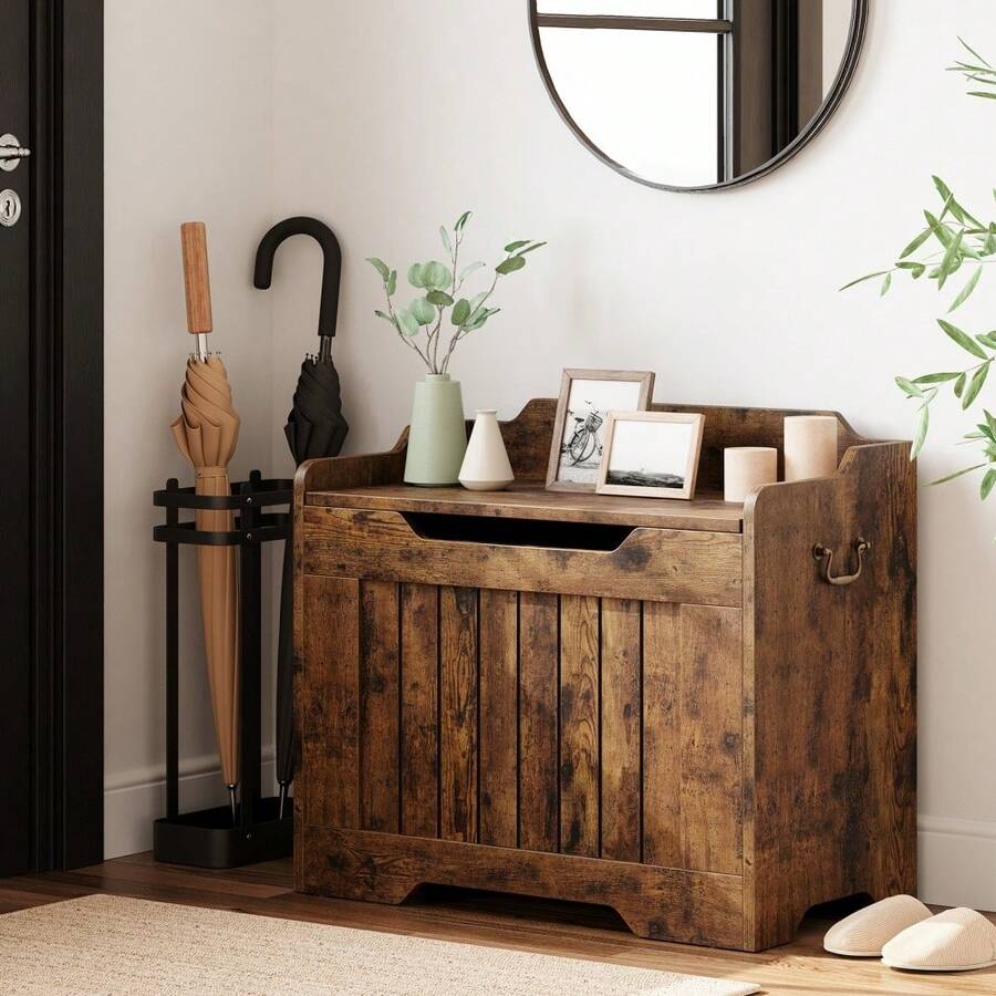 Storage Benches & Ottomans - Rust Brown - View 1