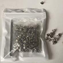 【100个装，含工具】金属双头铆钉，6x6mm 圆钉铆钉，铁质管状按扣铆钉，适用于皮革工艺、鞋履、包袋、腰带、服装维修及DIY项目 - 圖片色 - 查看 4