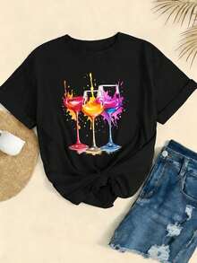 Women T-Shirts - Black - View 2