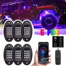 Đèn LED RGB chiếu gầm xe cho xe địa hình, xe tải, thuyền, đồng bộ nhạc, đèn gầm 6 trong 1, mạch LED linh hoạt. - A - Xem 2