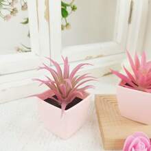 3 pièces Plantes en pot artificielles bleues et roses créatives, ornements de bureau de plantes vertes simulées pour la maison, le bureau, l'intérieur/extérieur. Plantes succulentes artificielles, plantes, décoration de maison, décoration de salon, fausses plantes, décoration de bureau - Multicolore - Voir 11