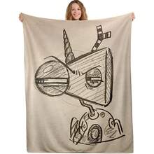TADC Frog Jax Flannel Throw Blanket, The A-Amazing D-Digital Circus Cartoon Art Design, Soft Cozy Reversible Plush For Couch, Unique Pop Culture Gift For Fans,  Wall Home Decor For Bedroom Living Room - Nhiều màu 6 - Xem 1