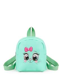 1 pieza Mochila ajustable para niñas, bolsa de pecho, mochila multicolor, adecuada para uso diario, al aire libre, viajes, senderismo, escuela, regalo ideal - Gato de ojos grandes - Ver 20