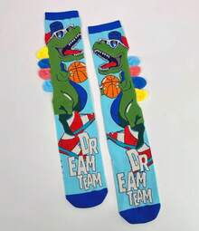 3D Fun Kids' High-Top Socks, One Size, Random Colors, Boy Or Girl MI 3D - dinosaurios - Ver 2