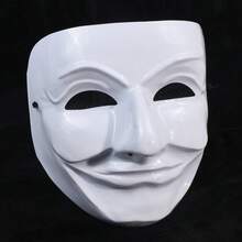 Mặt nạ trắng che kín mặt, phụ kiện cosplay mặt trăng, phụ kiện anime & manga. - Xem 2