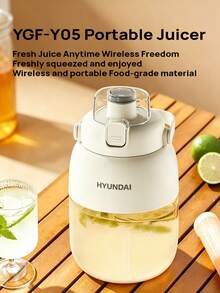 HYUNDAI 2026 New Portable Juicer, 800ml Large Capacity, Stainless Steel Blade For Fine Ice Crushing, One-Button Start To Prevent Overflow, Suitable For Smoothies And Protein Powder Blending. - 800ML - View 3