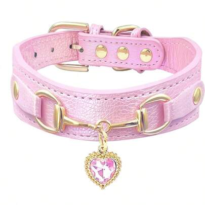 CP567 Heart Diamond Pet Collar