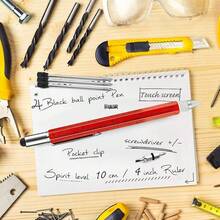 New-2026 Dad Gifts For Fathers Day,  6 In 1 Multitool Pen, Stocking Stuffers For Mens Gifts For Him Hband, Father's Day For Dad, Birthday For Men, Tools Cool Gadgets,Office Gift - Màu đỏ - Xem 2