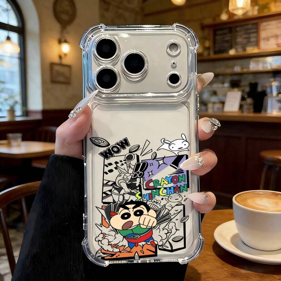 Mobile Case suitable for   16  16 Pro Max  15 Pro  15  17  17 Pro Max  16 Pro, Simple Aesthetic and Soft TPU, it's surprise gift perfect for christmas, parents. - 透明 - チェックする 1