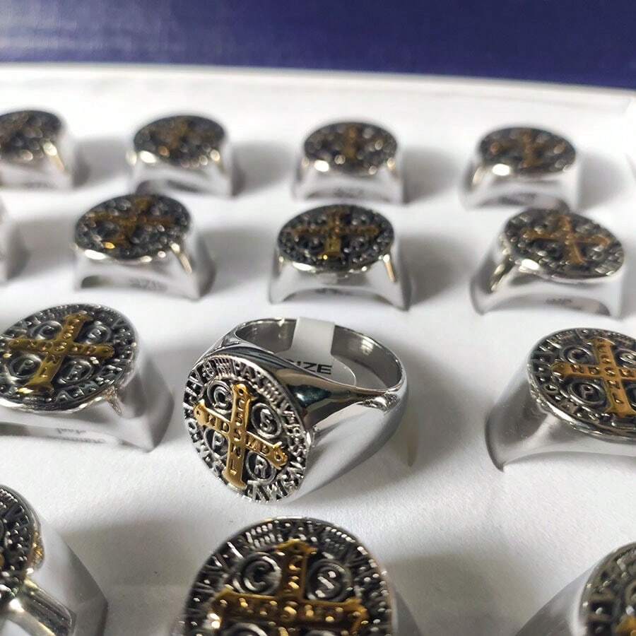 New St. Benedict Ring In Stainless Steel - Nhiều màu - Xem 1