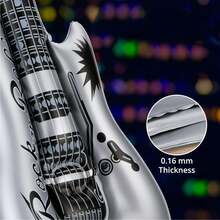 1/2/3/4/5/6/7/8/9/10/20pcs Inflatable Guitar, Rock Guitar Prop, Rock Music Party Decor, Inflatable Adult Guitar, Pool Party, Pool Floating Guitar, Guitar Prop, Wedding & Photo Booth Prop, Birthday Party Decor, Home Decor, Party Supplies, Guitar Gift, Birthday Gift, Holiday Decor, Retro Rock - Multicolor - View 5