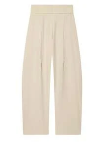 Women's Loose High Waist Casual Pants, Pleated Wide Leg Pants, Street Style Long Pants - Khaki - View 5