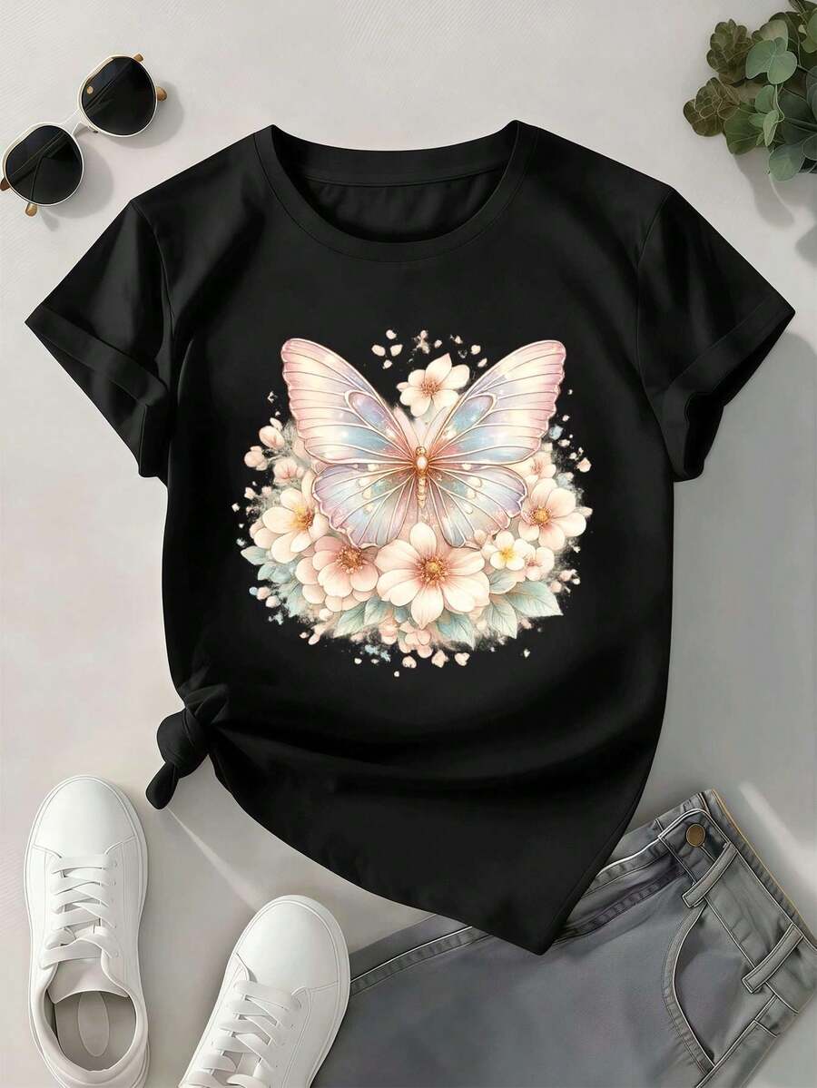 Women T-Shirts - Black - View 1