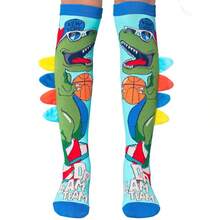 3D Fun Kids' High-Top Socks, One Size, Random Colors, Boy Or Girl MI 3D - dinosaurios - Ver 1