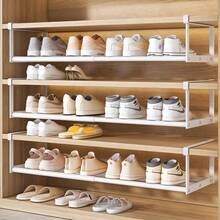 1 Piece Hanging Shoe Organizer For The Wardrobe – Expandable Shelf Organizer System For Under-Shelf Mounting – Ideal For Kitchen, Books Or For Storing And Organizing Clothes. - 查看 1