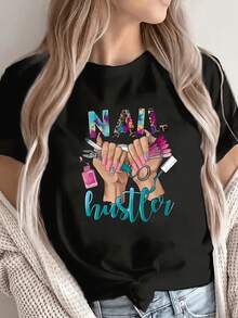 Plus Size T-Shirts - Black - View 6