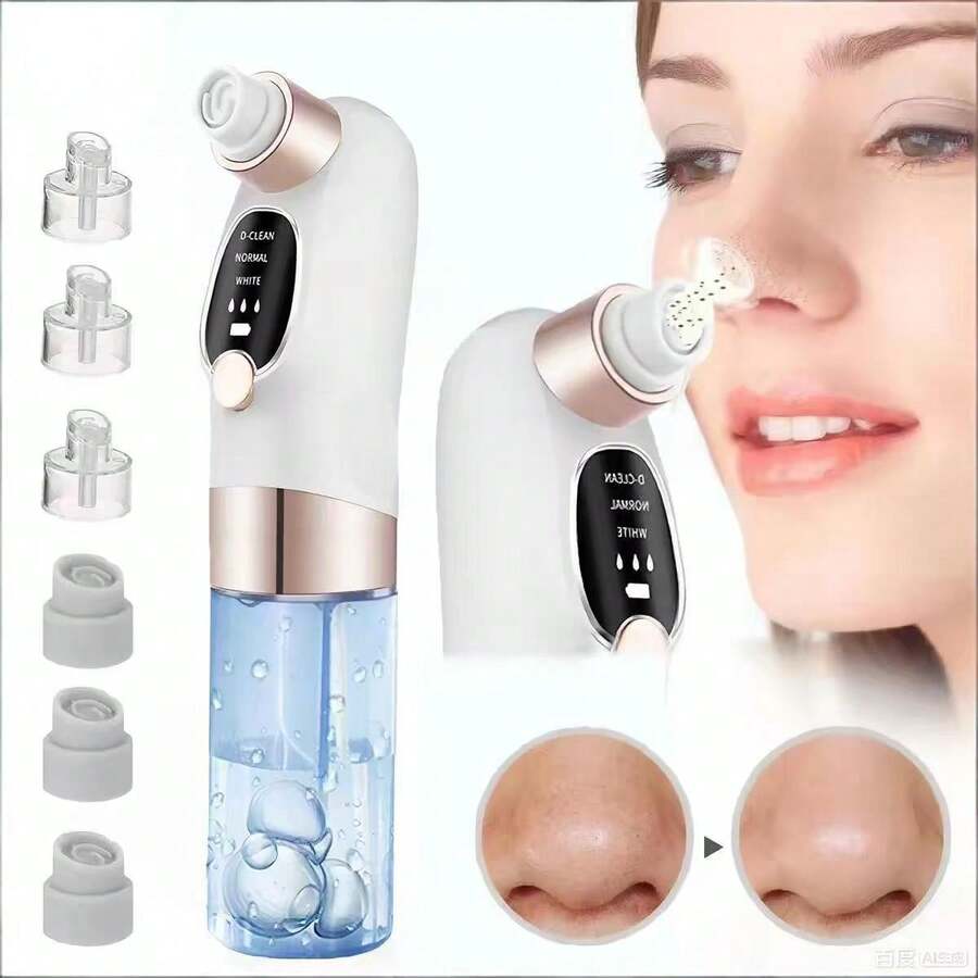 6 Nozzles 200ml Water Tank Water Cycle Skin-Friendly Tech Small Bubble Blackhead Remover (With USB Cable) - Top-of-the-line Version [6 Suction Heads] - View 1