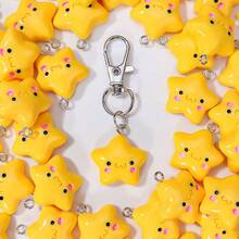Cute Star Pendant, Made Of Yellow Resin Material, Suitable For DIY Jewelry Making, Necklaces, Bracelets, Keychains And Other Crafts, No Mosaic Materials, Adorable Theme - 彩色 - 查看 3