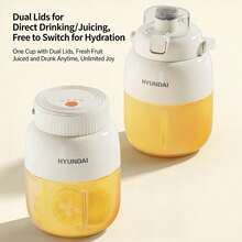 HYUNDAI 2026 New Portable Juicer, 800ml Large Capacity, Stainless Steel Blade For Fine Ice Crushing, One-Button Start To Prevent Overflow, Suitable For Smoothies And Protein Powder Blending. - 800ML - View 6