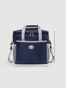 1 Daisy/Cherry Print Insulated Lunch Bag With Shoulder Strap, Leakproof Thermal Bento Box With Thick Aluminum Foil Lining, Reusable Lunch Box For Office Picnic Hiking Beach, Large Capacity For Food And Drinks, Suitable For Women And Adults For Work, School, Office, Picnics, Travel, And Camping - Multicolor - View 9