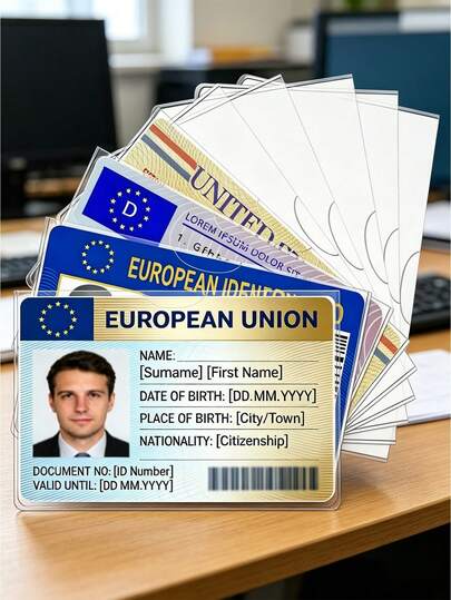 20 mil Funda protectora ultra clara y duradera para tarjeta de social - se adapta a EHIC, tarjetas bancarias, números de social, nuevas tarjetas de médico y tarjetas de crédito; funda de almacenamiento suave para ID, tarjetas de débito, tarjetas de crédito, licencias de conducir de la UE y tarjetas de índice