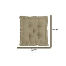 Almofada Decorativa TURCA 40x40x10cm Para Sofá Pallet Poltrona Cama Cheia Grande Fofinha - BEGE-TURCA - Visão 3