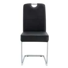 A Set Of Two Thickened Dining Chairs With Integrated Spring Packaging And Ergonomic Design - A Perfect Blend Of Comfort And Elegance. - Black - View 1