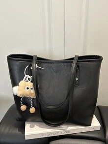 Retro Fashion Large Capacity Handbag, New Design Versatile Commuter Shoulder Tote Bag For Women - Black - View 8